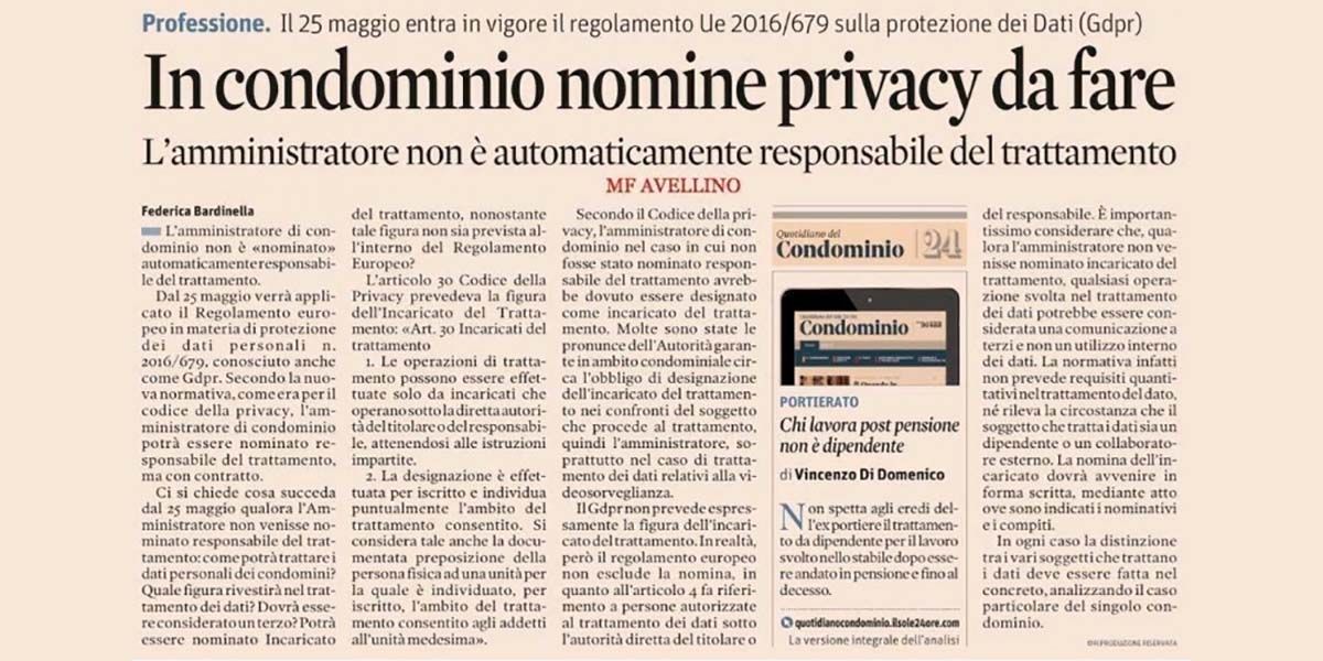 In condominio nomine privacy da fare